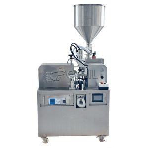 Semi-automatic single-station filling and sealing machine